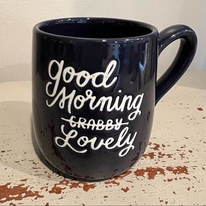 Threshold Good Morning Crabby Lovely Navy Blue Coffee Stoneware Mug